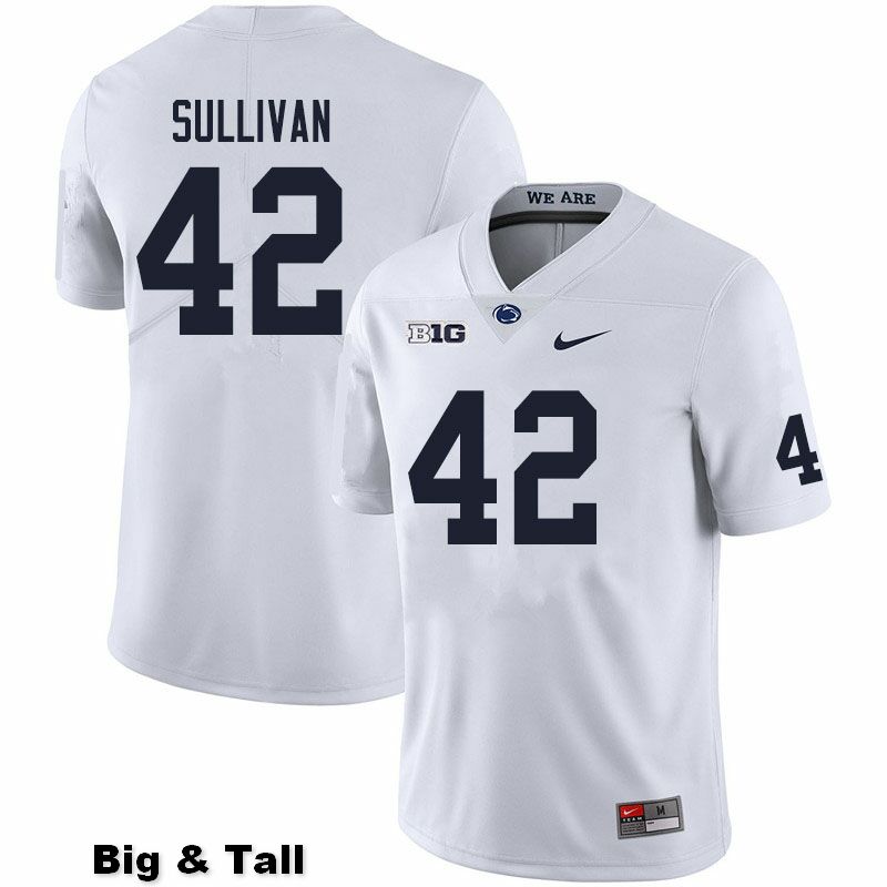 NCAA Nike Men's Penn State Nittany Lions Austin Sullivan #42 College Football Authentic Big & Tall White Stitched Jersey XAN7798AA